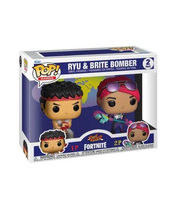 Funko Pop Street Fighter Fortnite Ryu & Brite Bomber