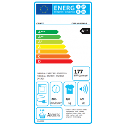 Sèche-Linge CANDY 8kg CRE H8A3DE-S A+++